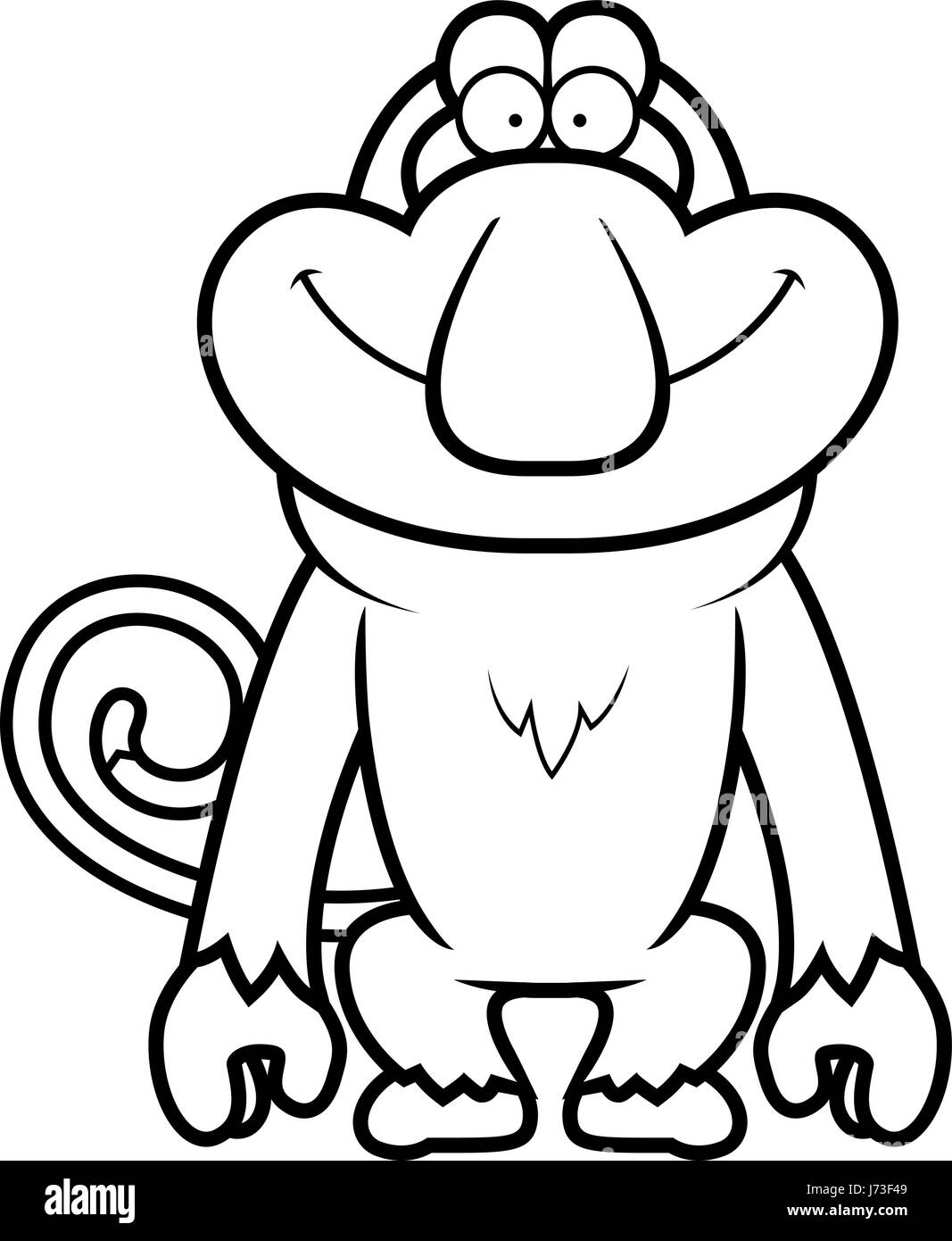 The proboscis monkey stock vector images