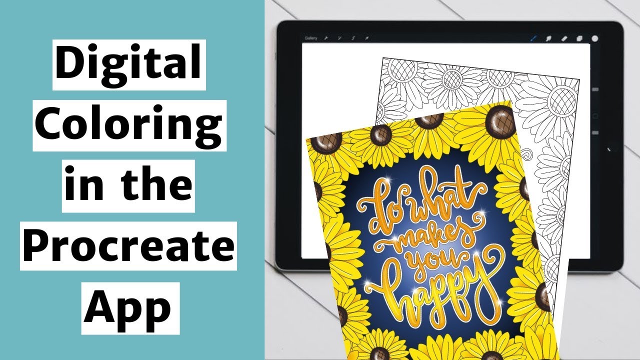 Coloring pages in procreate