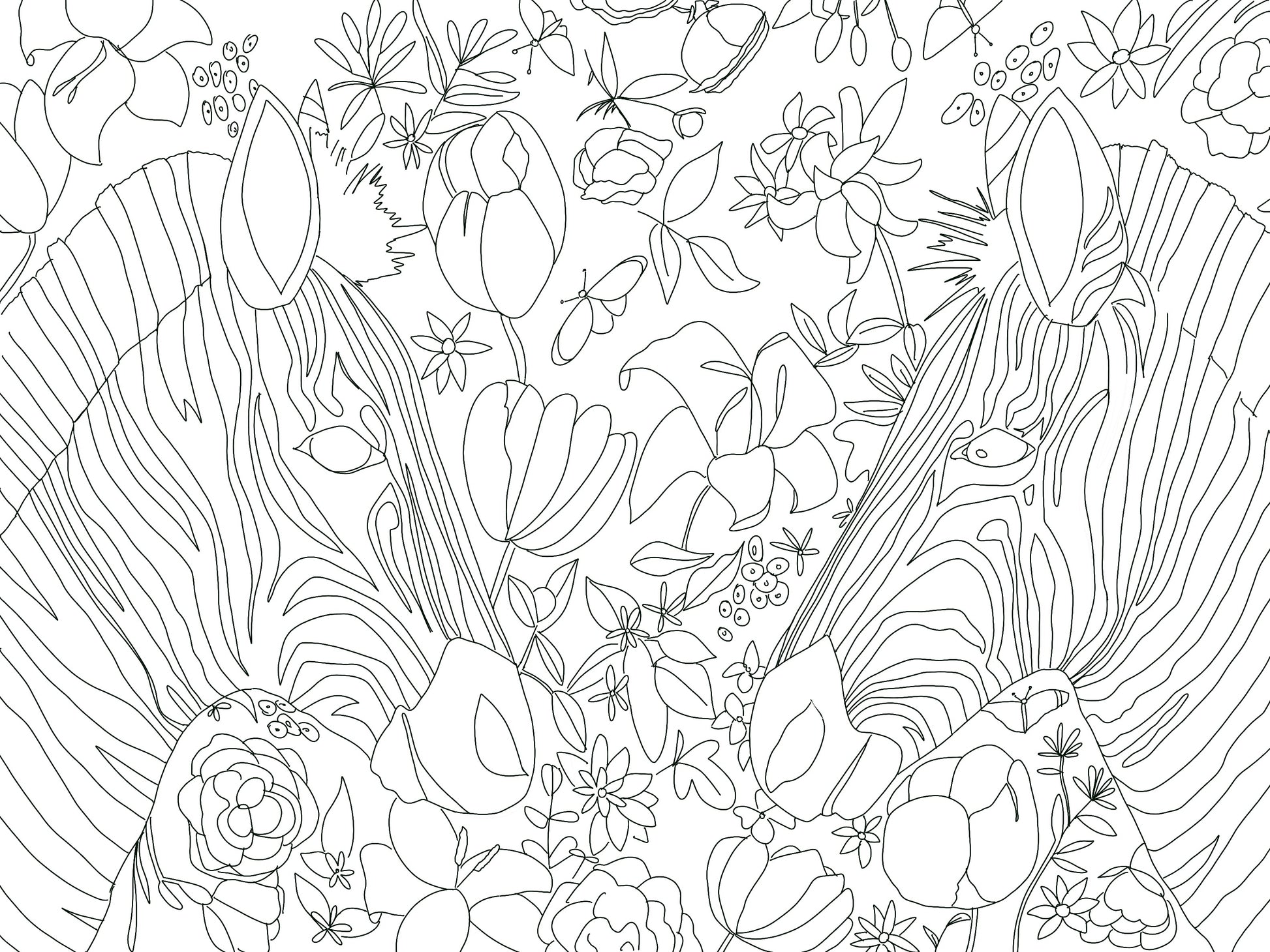 Betsey johnsons safari digital coloring page for procreate â pincurl girls
