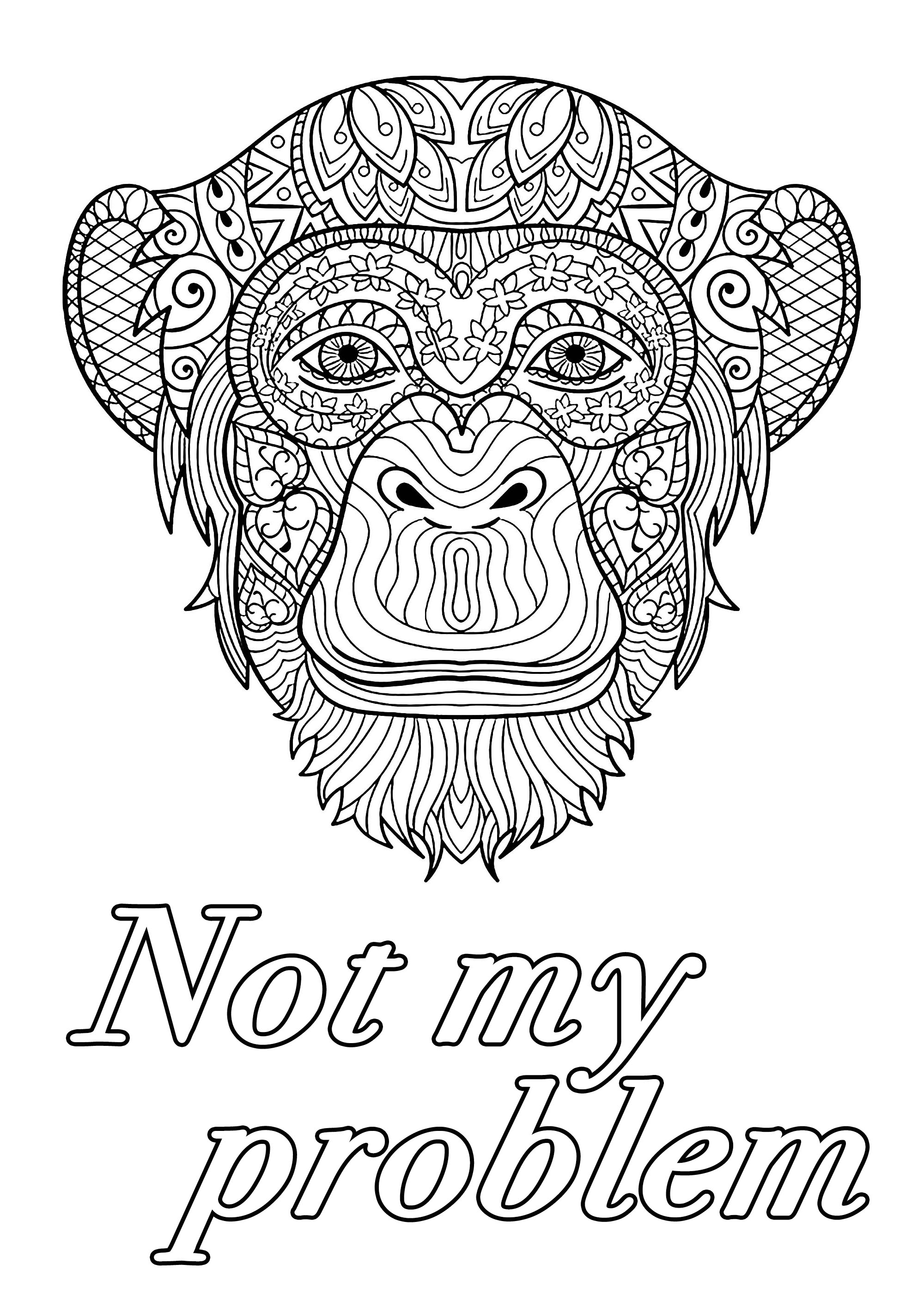 Not my problem swear word coloring page