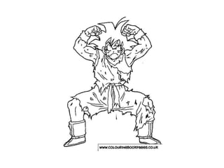 Dragonball z colouring pages and kids colouring activities ppt