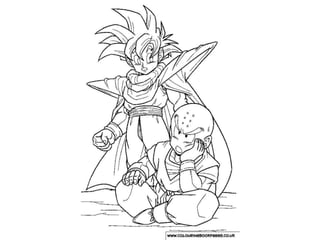 Dragonball z colouring pages and kids colouring activities ppt