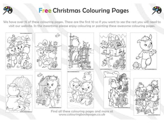 Little pigs colouring pages ppt