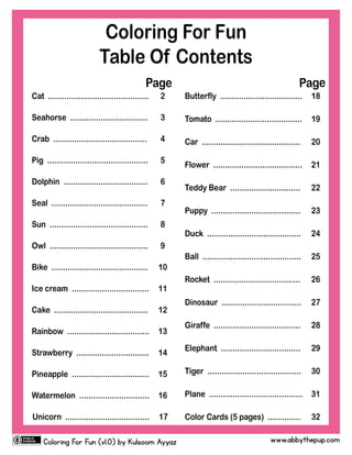 Coloring for fun pdf
