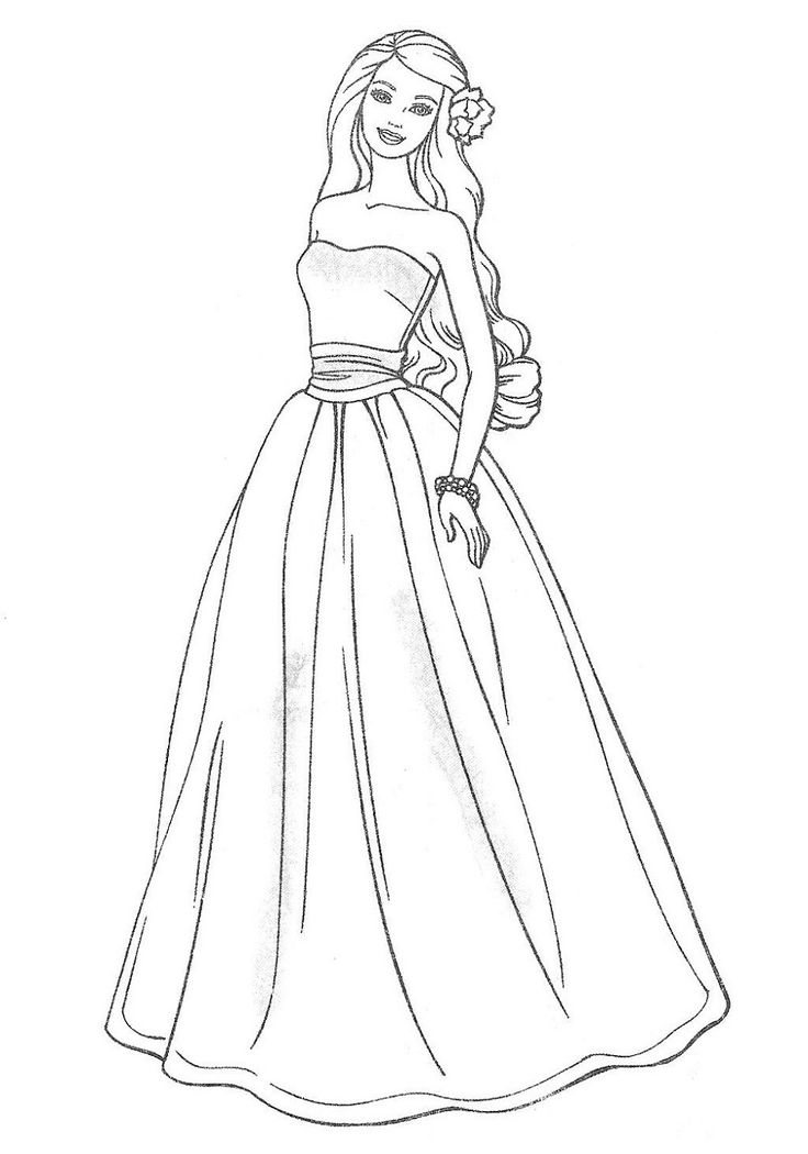 Dress coloring pages coloring pages wedding dress coloring pages for girls activity shelter girl surge proâ barbie coloring pages barbie coloring barbie drawing