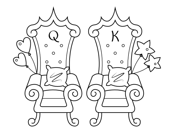 Printable prom thrones coloring page