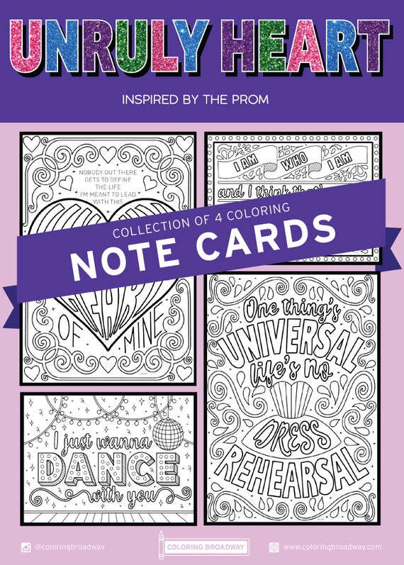 The prom broadway coloring give it some zazz unruly heart dance with you musical theater gift coloring pages theatre nerd