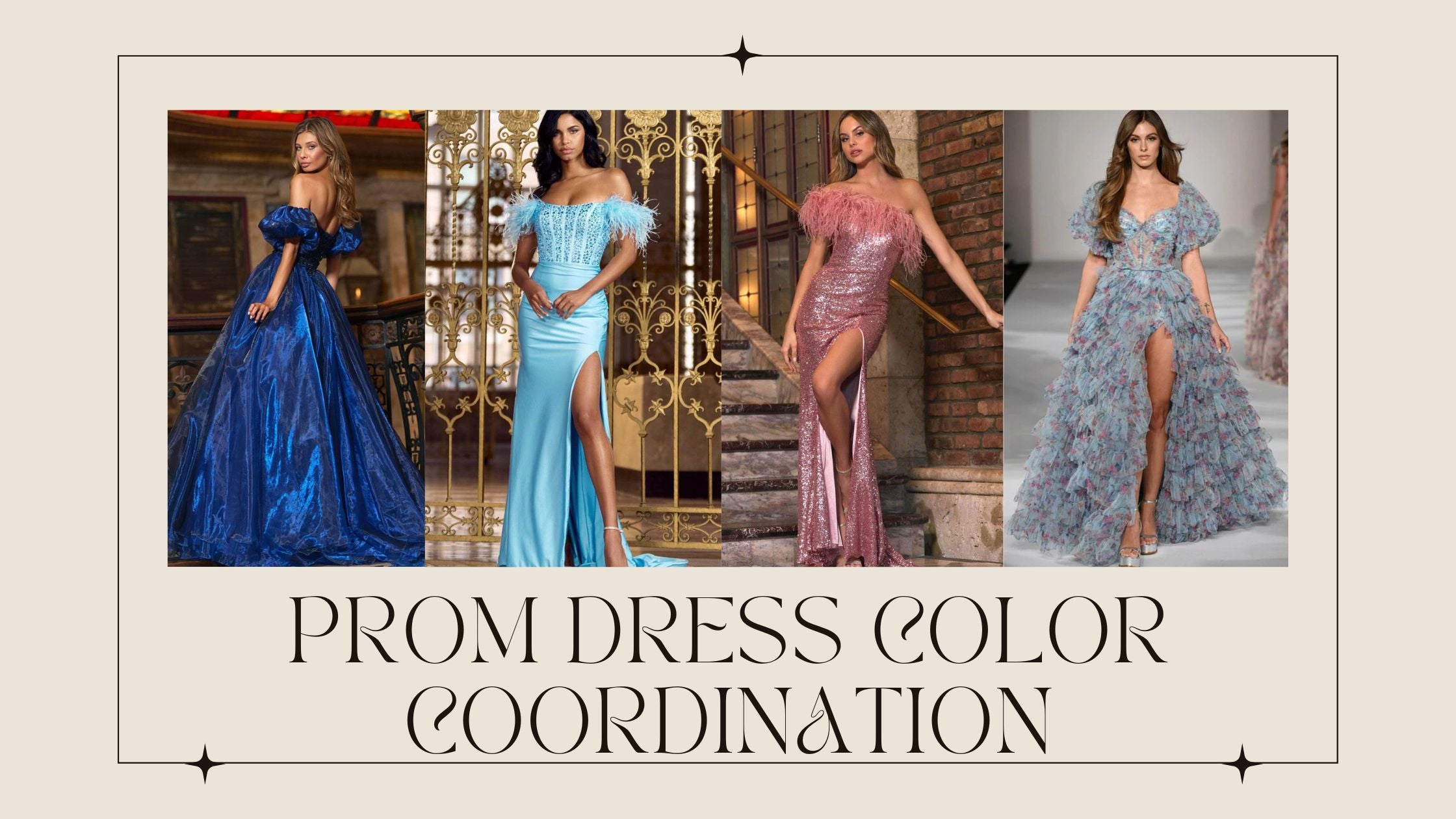 Prom dress color coordination tips for dates and groups â couture candy