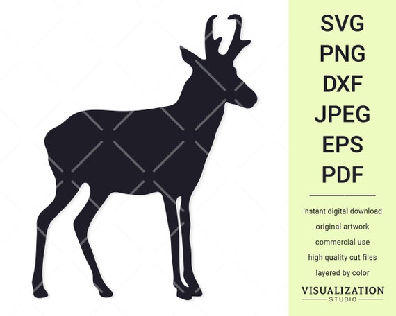 Pronghorn antelope shape vector clipart instant digital download svg png dxf jpeg eps pdf