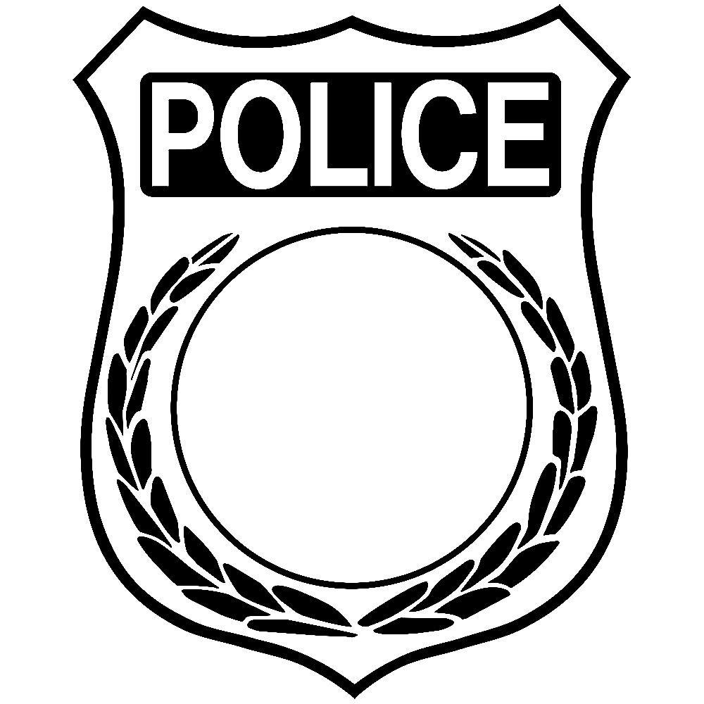 Policeman badge coloring page