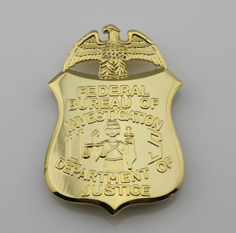 Us fbi special agent badge solid copper replica movie props optiona â coin souvenir