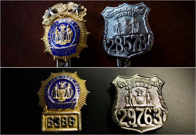 Many police officers wear fake badges and keep the real one safe