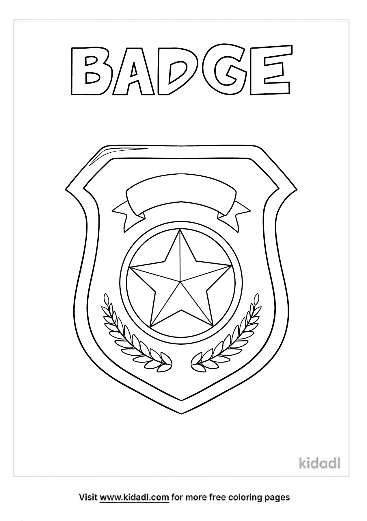 Free badge coloring page coloring page printables