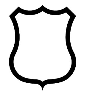 Policeman badge coloring page
