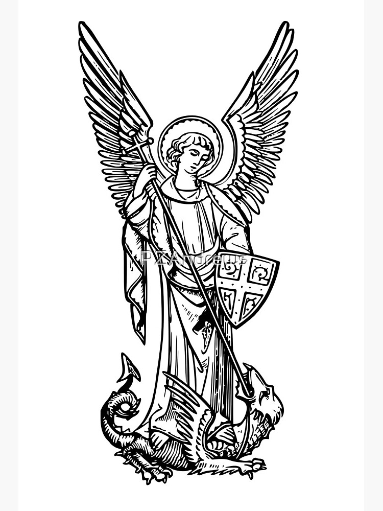 Archangel michael art board print for sale by pzandrews