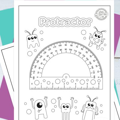 Printable protractor coloring pages for kids kids activities blog