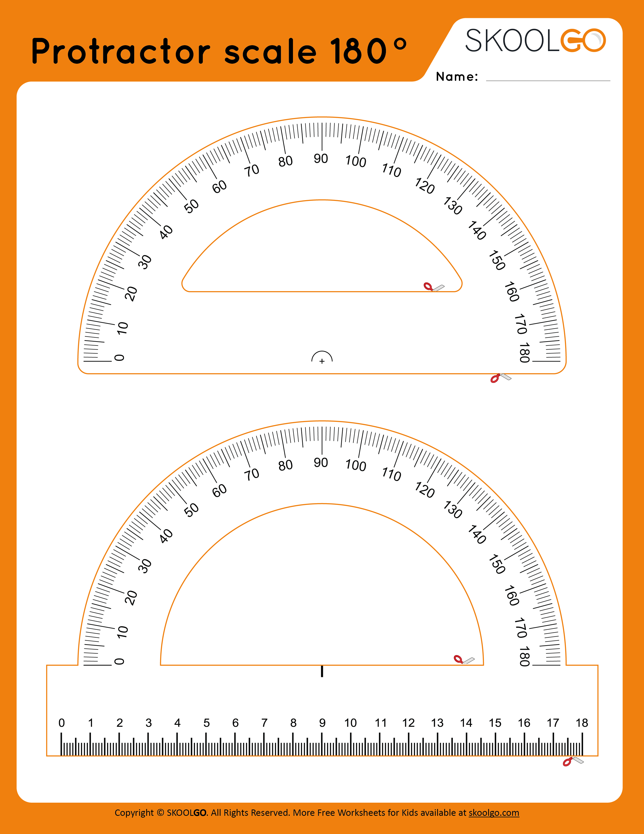 Protractor scale