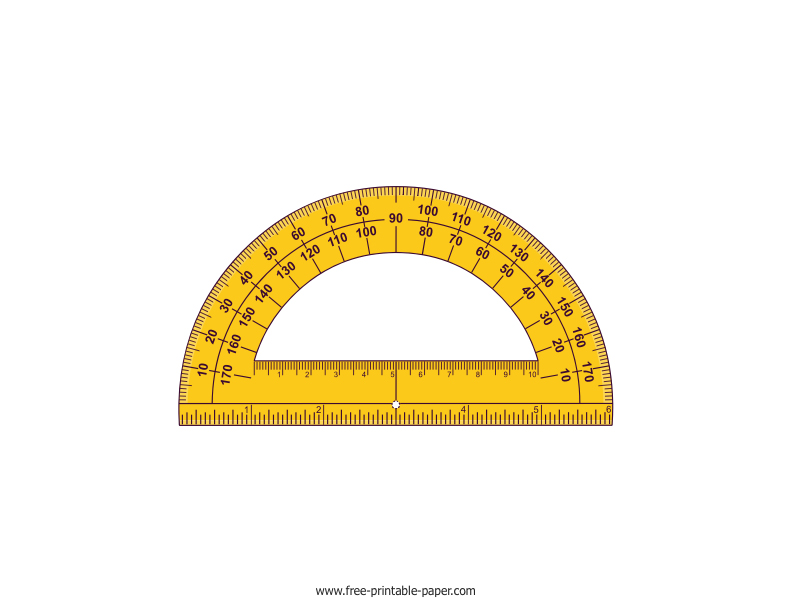 Printable protractor with ruler â free