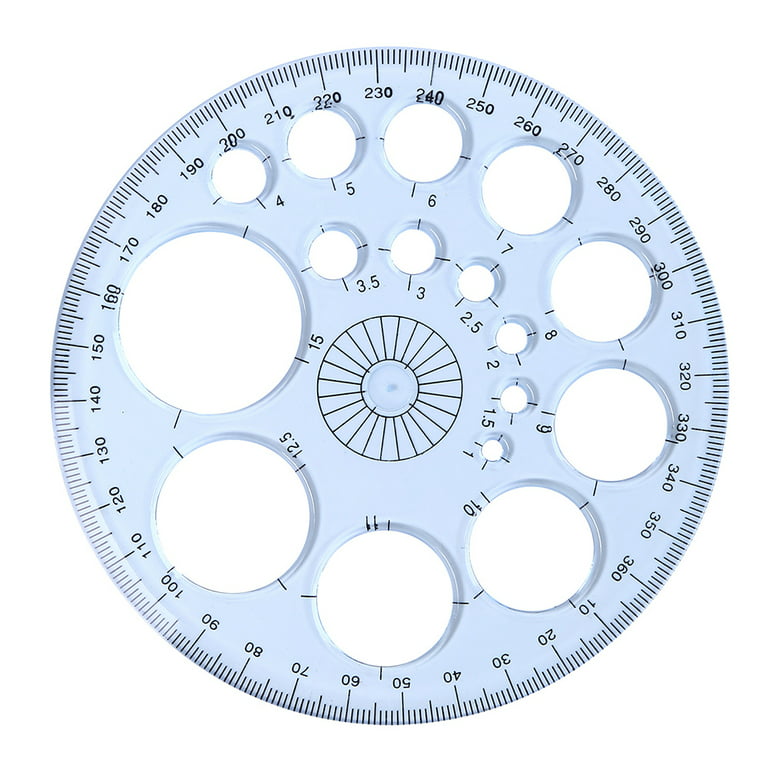 Sagasave size full circle template round protractor for office school use universal plastic