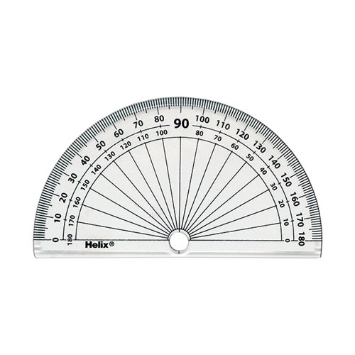 Helix cm degree protractor clear pack of h