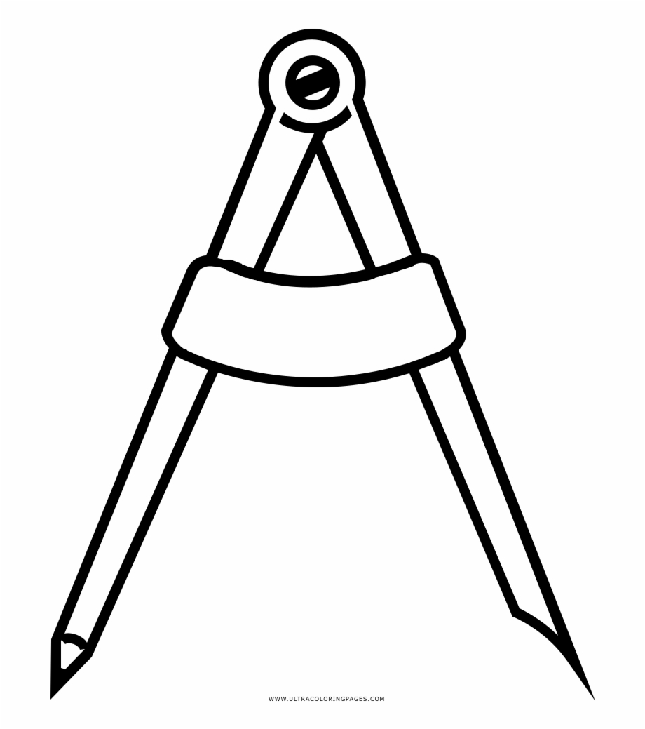 Protractor coloring page black and white protractor