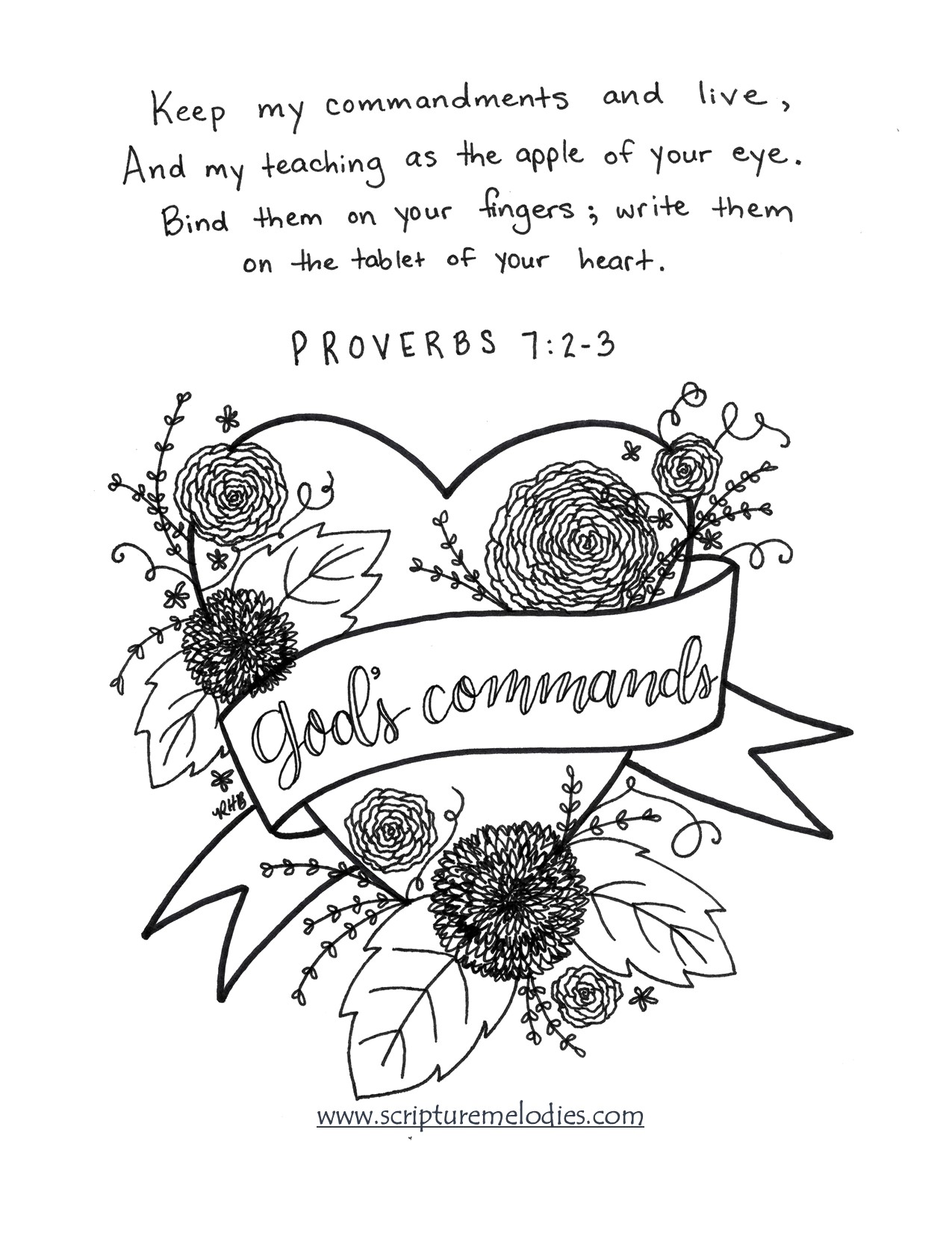 Coloring pages â scripture melodies