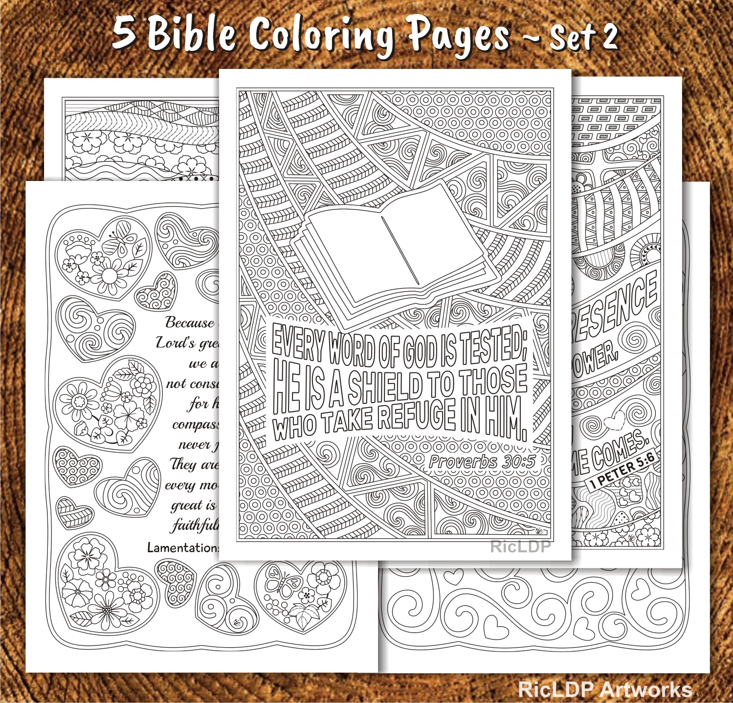 Bible coloring pages set