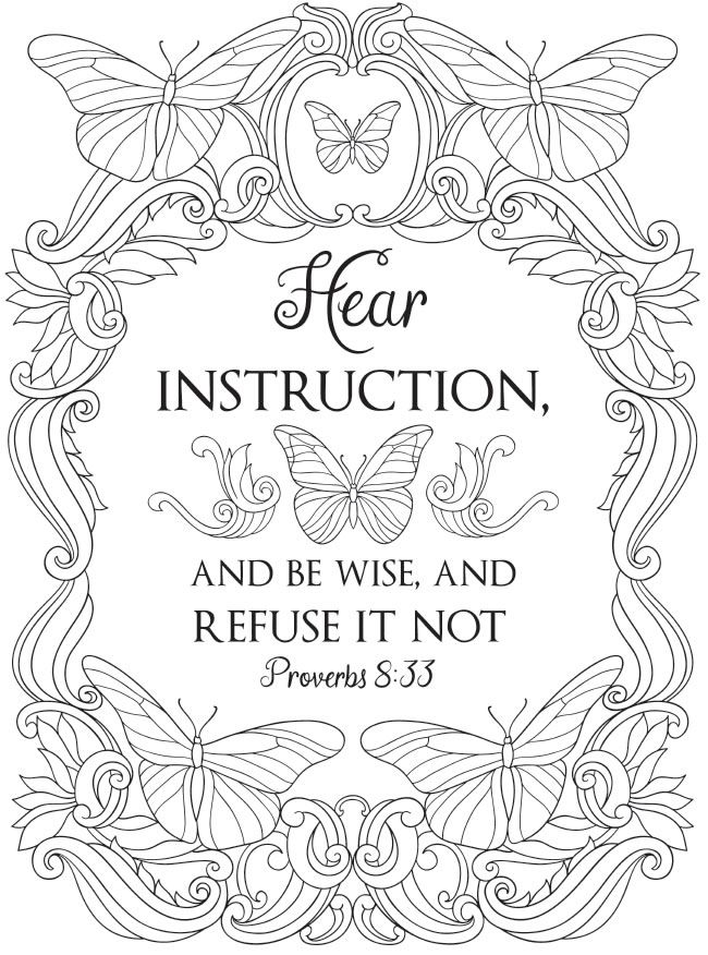 Colorful wisdom inspiring proverbs coloring book
