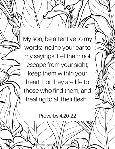 Bible verse coloring page