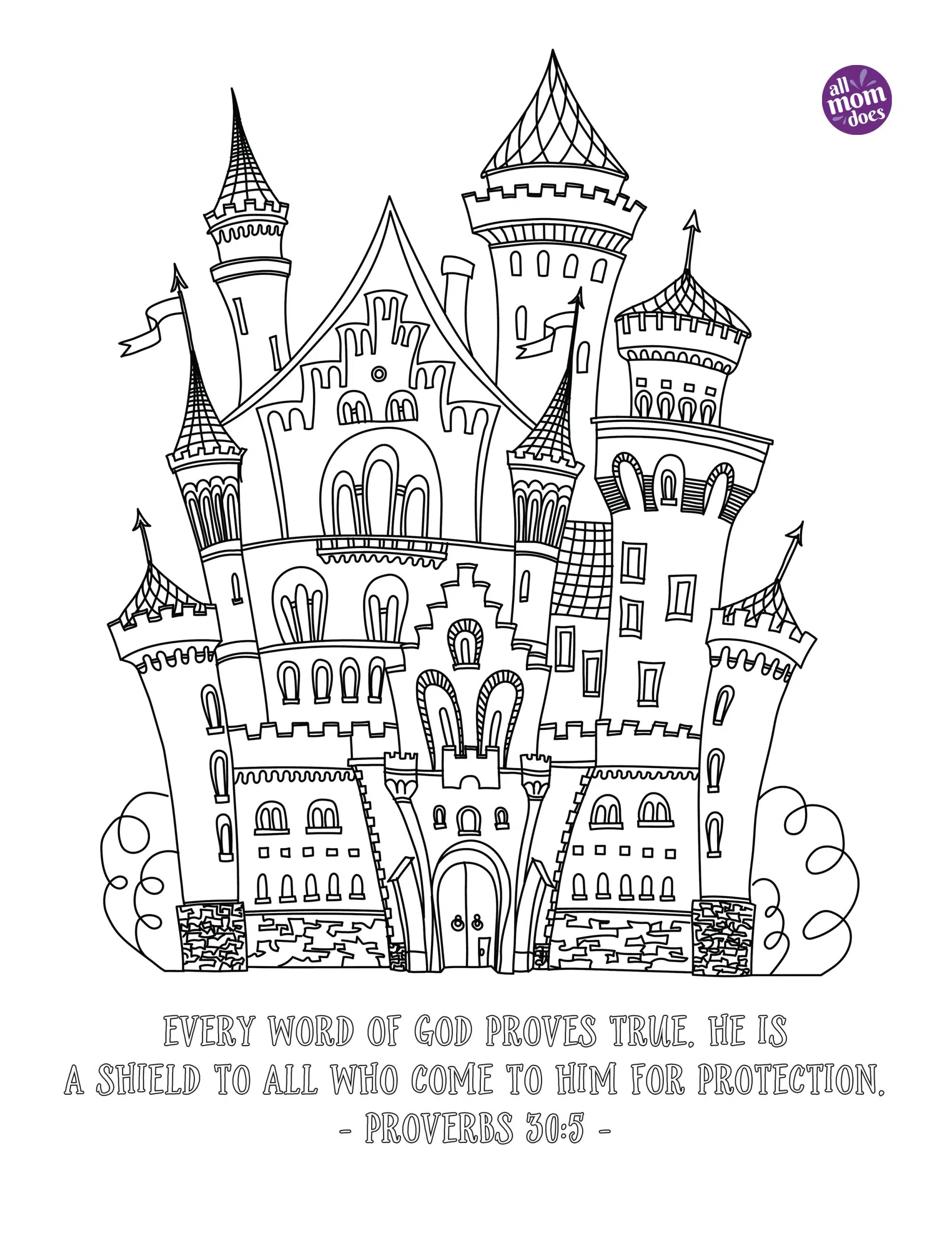 Bible memory verse coloring page proverbs
