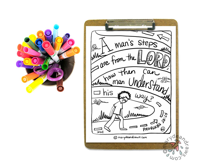Willing to wait proverbs bible verse coloring page