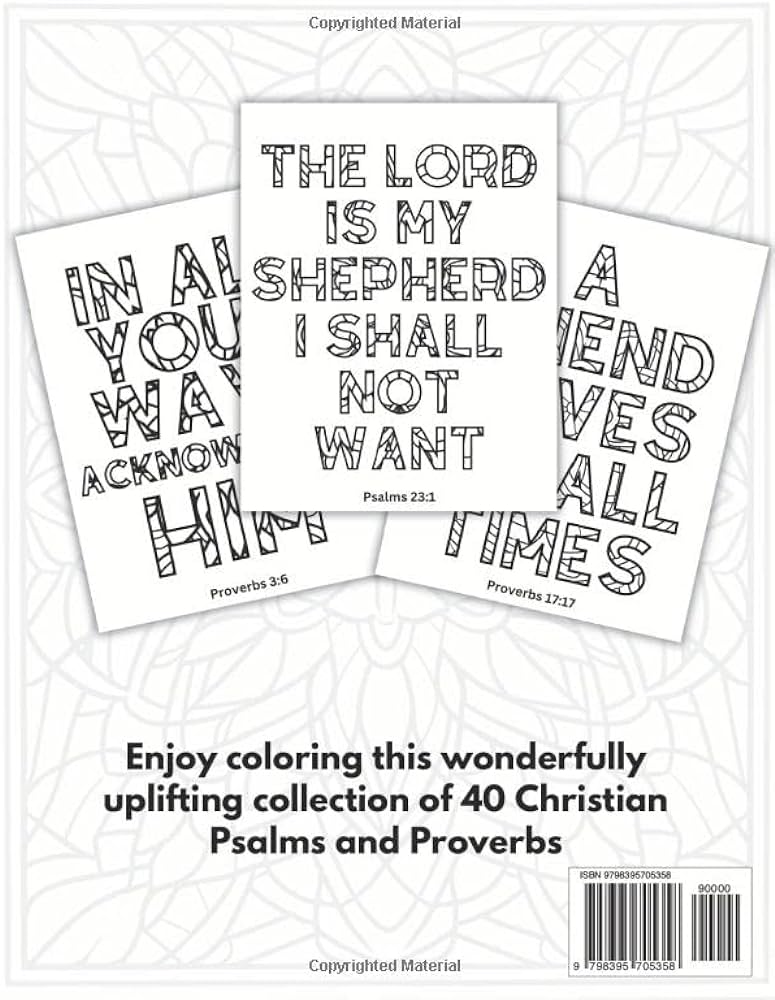 Psalm and proverb coloring book uplifting christian messages for adults and teens to color wheatwright sara books