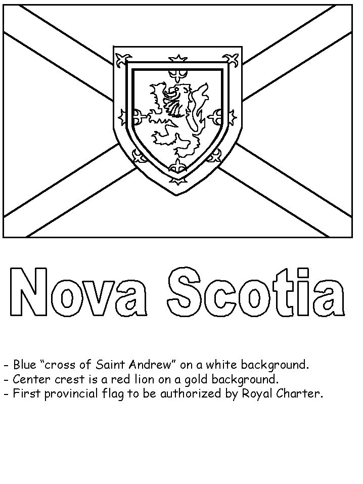 Nova scotia flag flag coloring pages homeschooling canada nova scotia