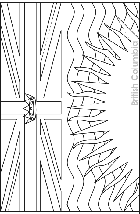 Colouring book of flags canada