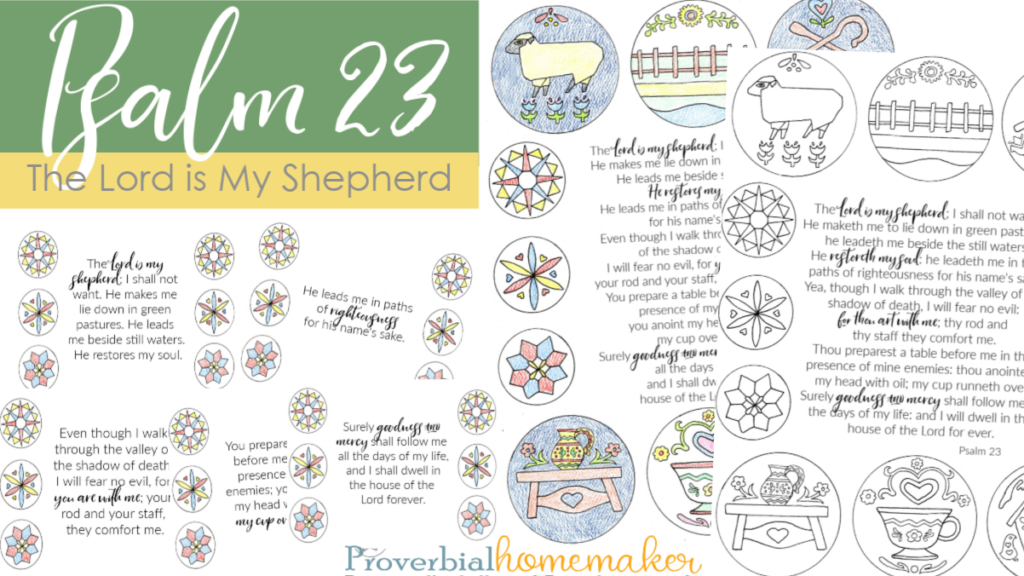 Psalm printable the lord is my shepherd