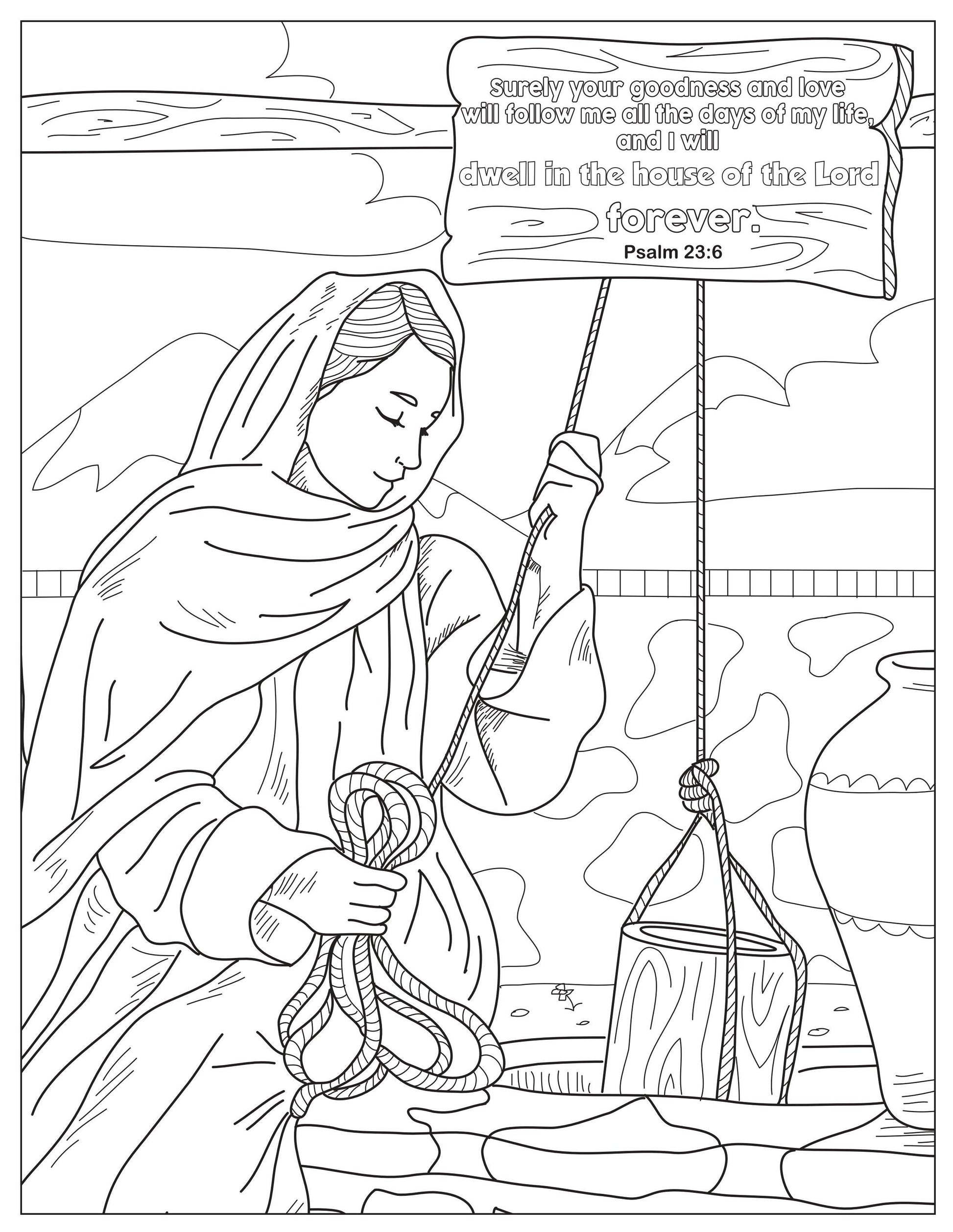 Book of psalms page bible coloring book download only