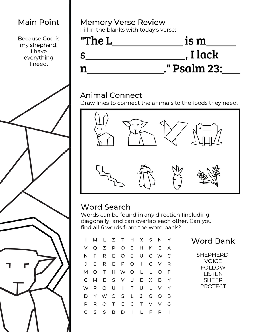 Psalm childrens series â dwell