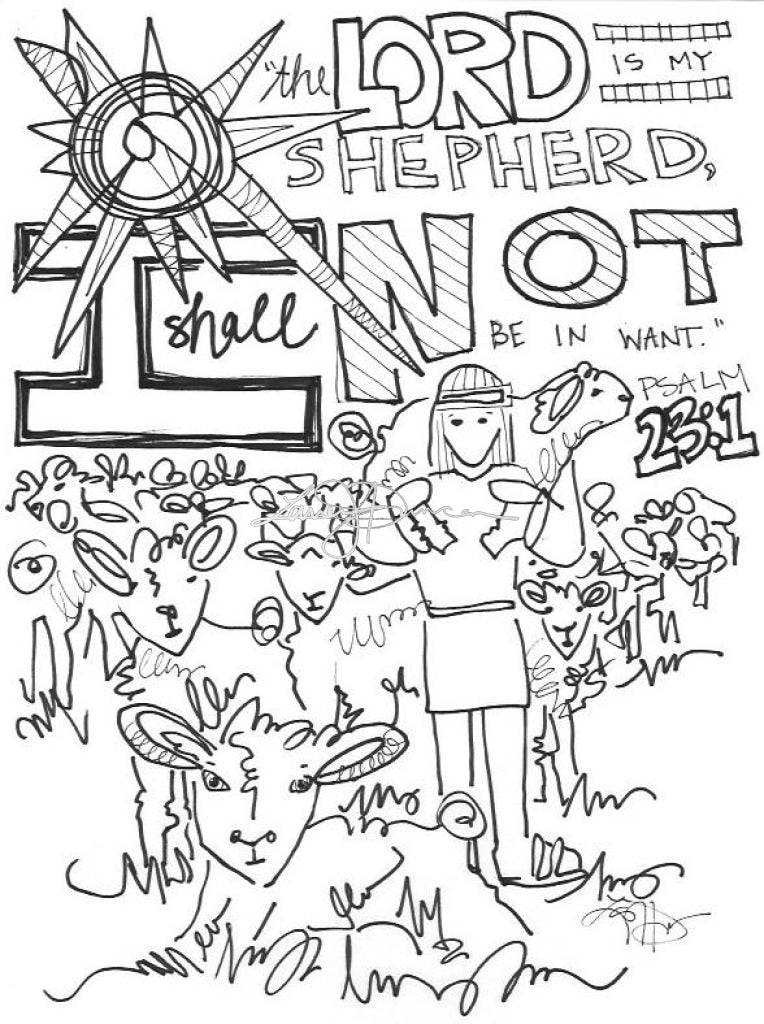 Psalm coloring sheet â lauren duncan art