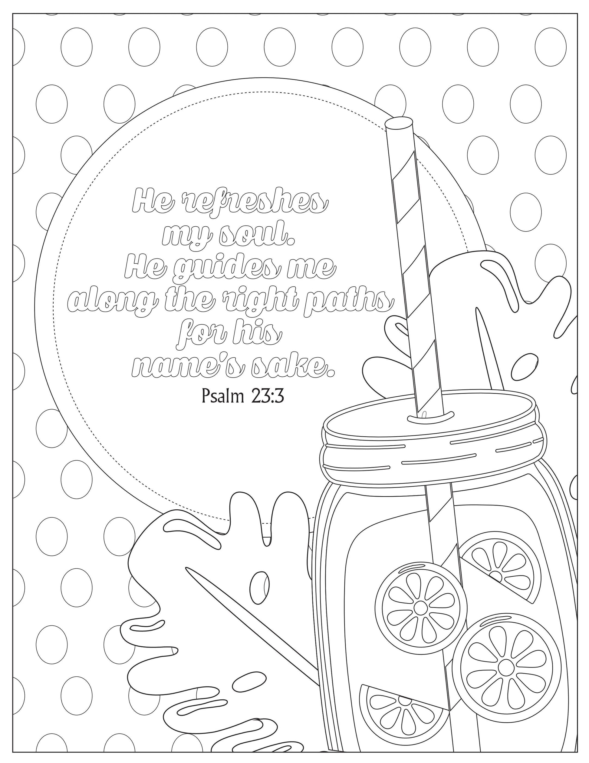 Book of psalms page bible coloring book download only