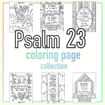 Psalm coloring page collection by purple door pages tpt