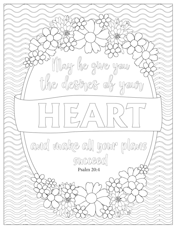 Psalm coloring pages for adults printable coloring page instant download pdf