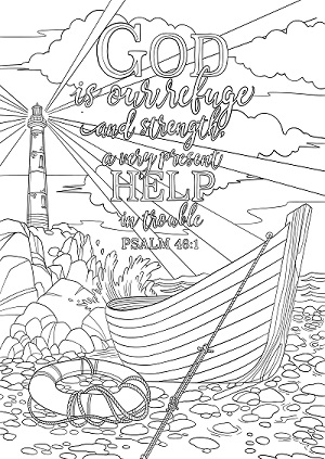 Psalm coloring page