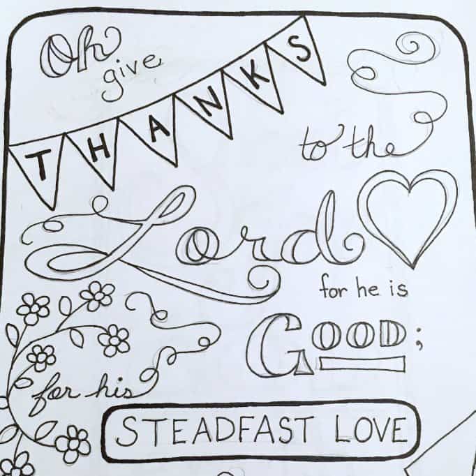 Psalm scripture coloring page