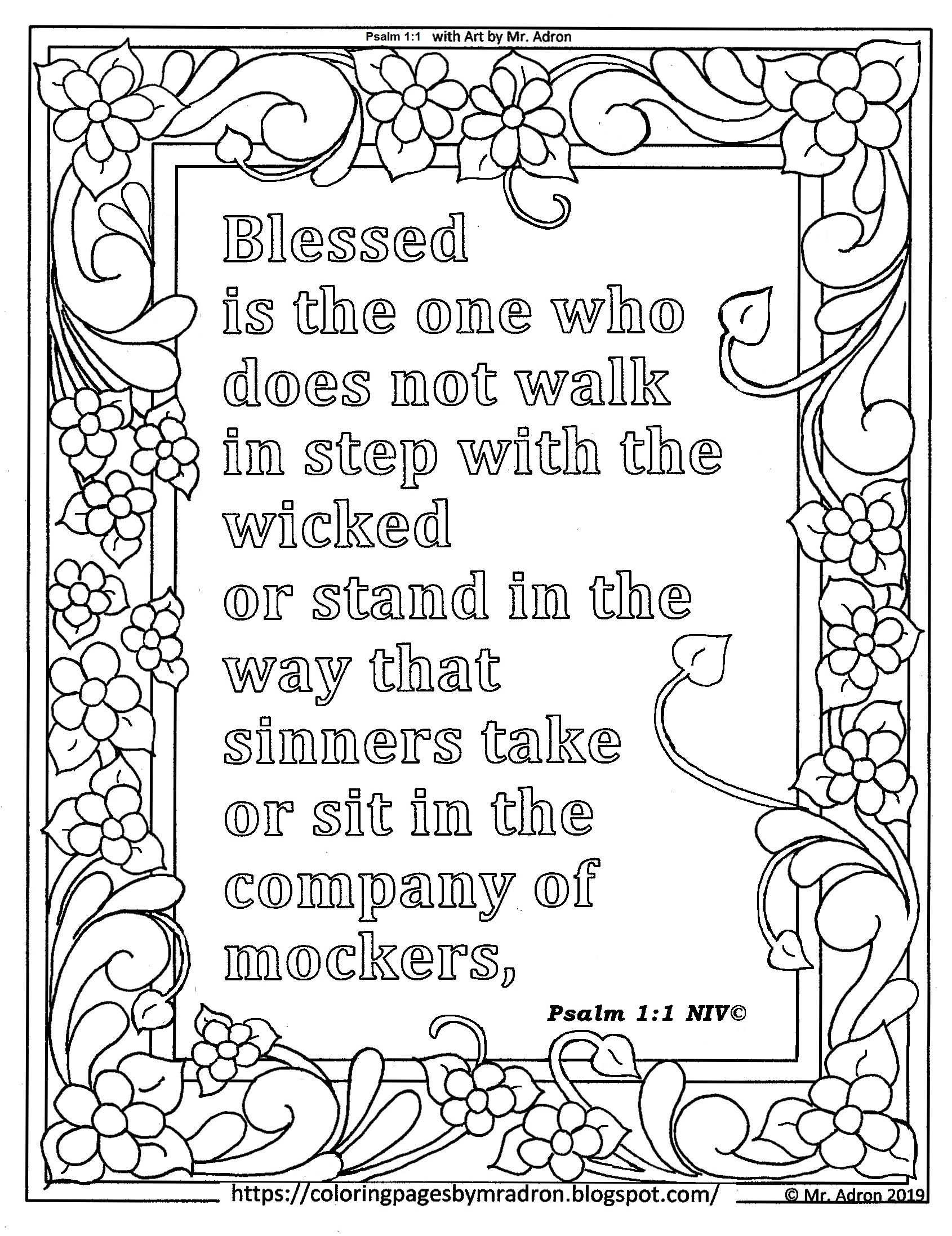 Psalm print and color page psalm free printable coloring pages bible verse coloring page