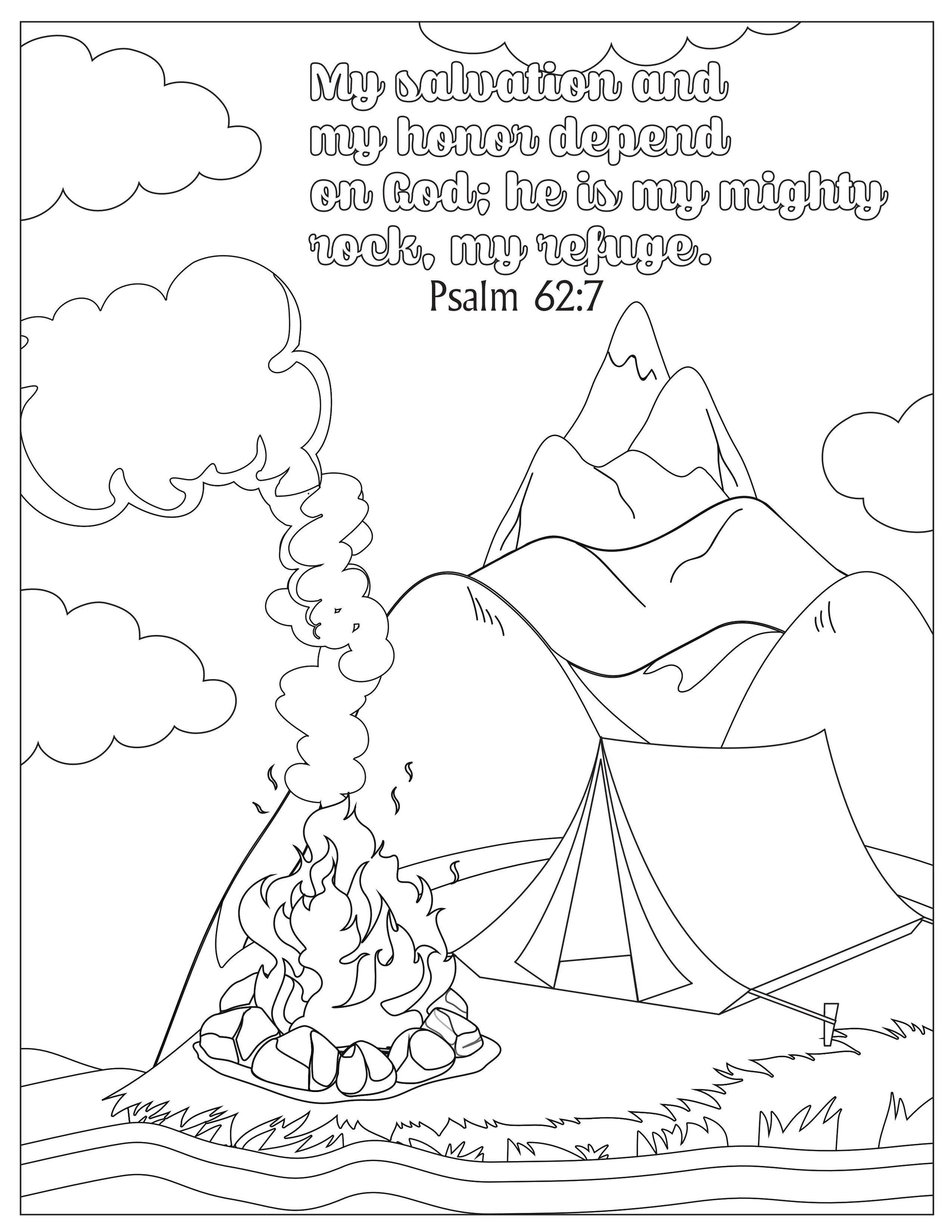 Book of psalms page bible coloring book download only