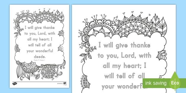 Psalm mindfulness louring page teacher made