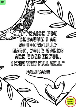 Psalms coloring pages tpt