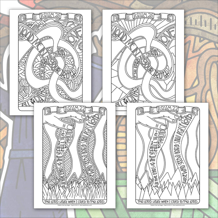 Psalms coloring pages â illustrated ministry