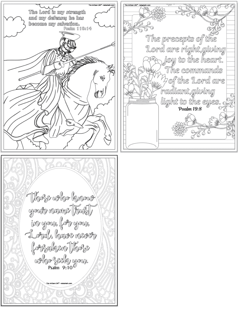Free printable bible psalm coloring pages