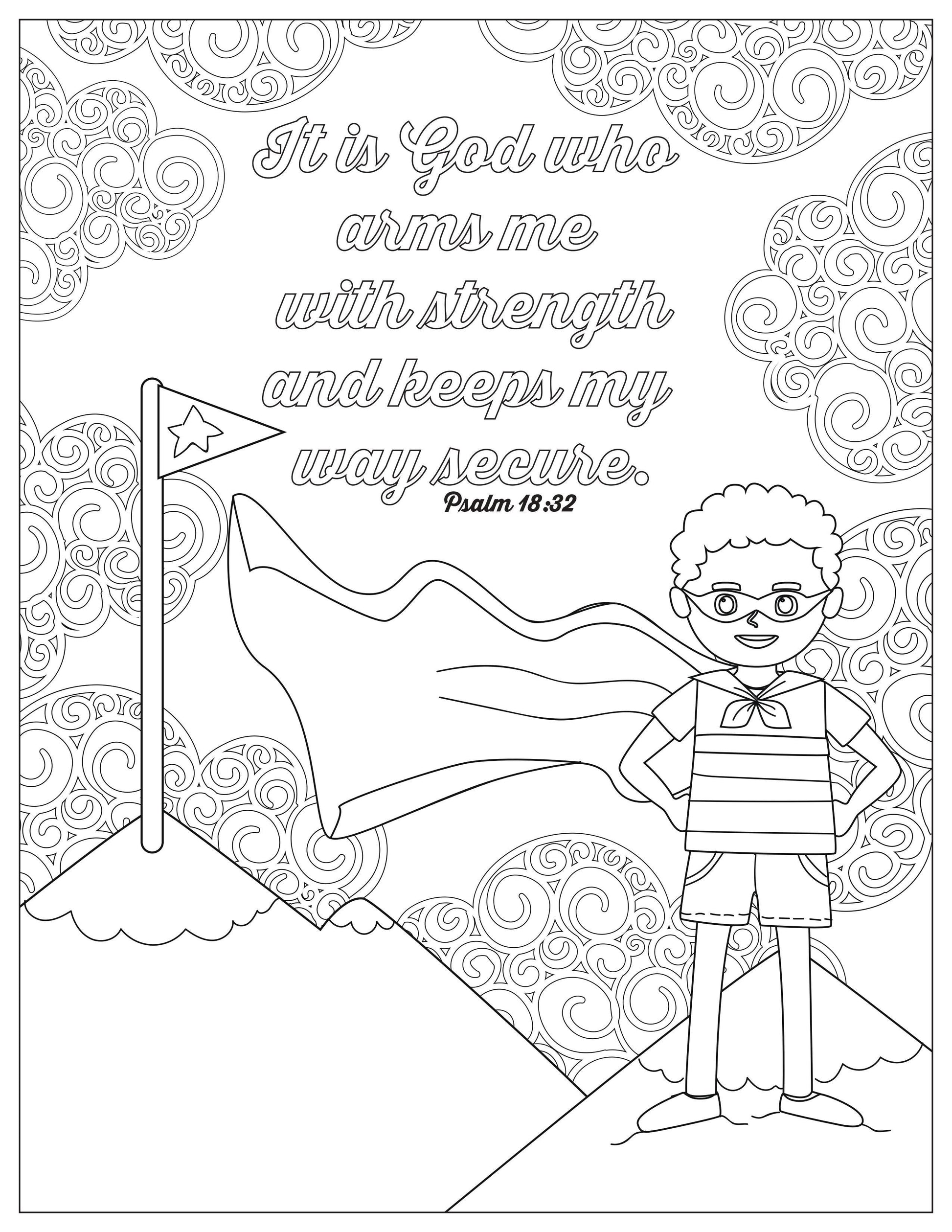 Book of psalms page bible coloring book download only